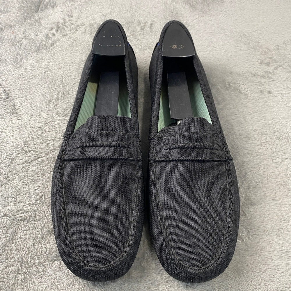 Rothy's The Driver Loafers Womens 12.5 Black Knit Slip On Driving Shoes Casual